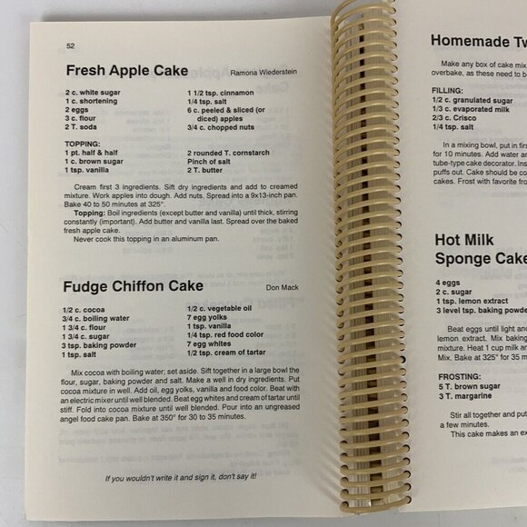 Ross Calvary United Methodist Church Centennial Cookbook 1894-1994 Spiral Bound - Picture 9 of 16